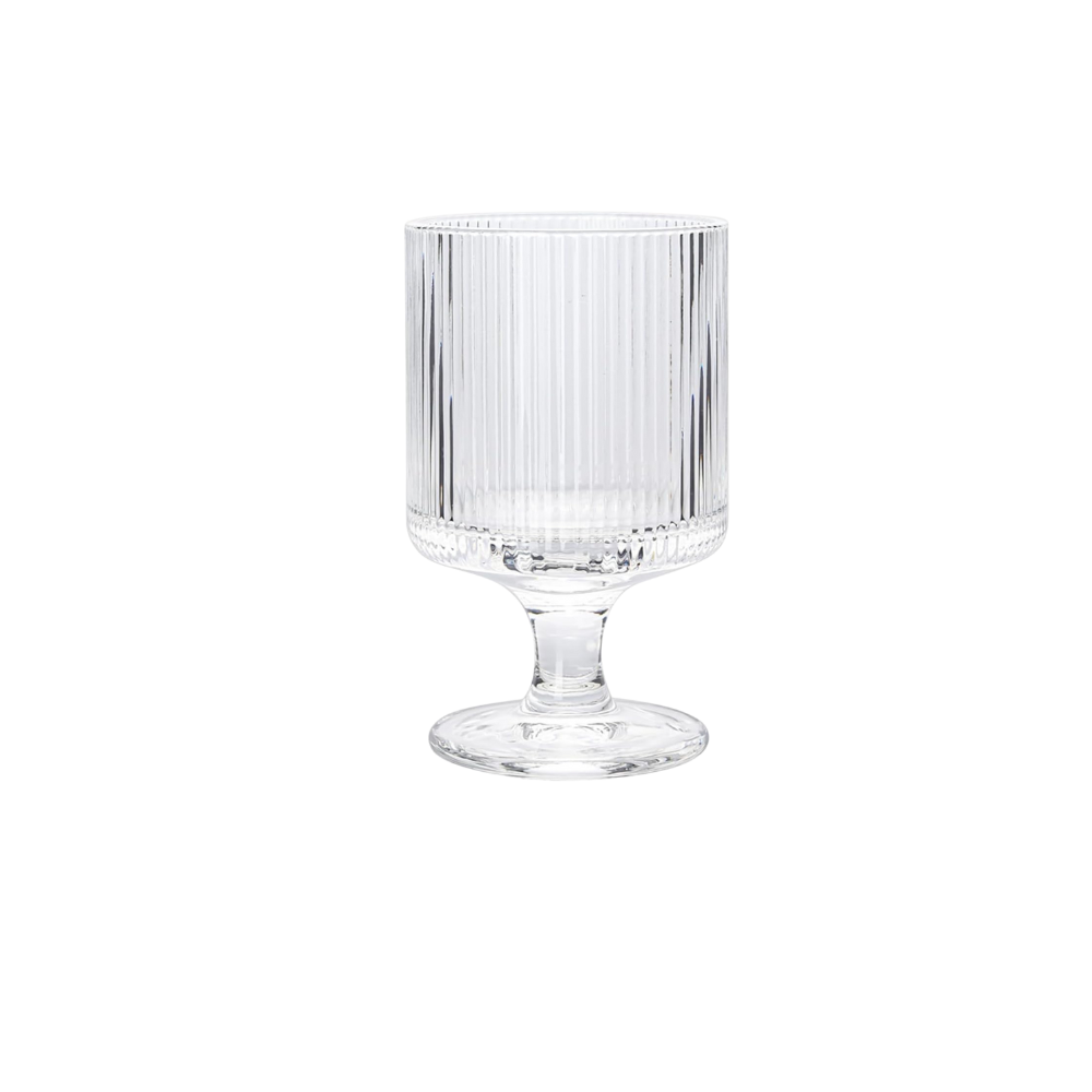 Ribbed Drinking Glass